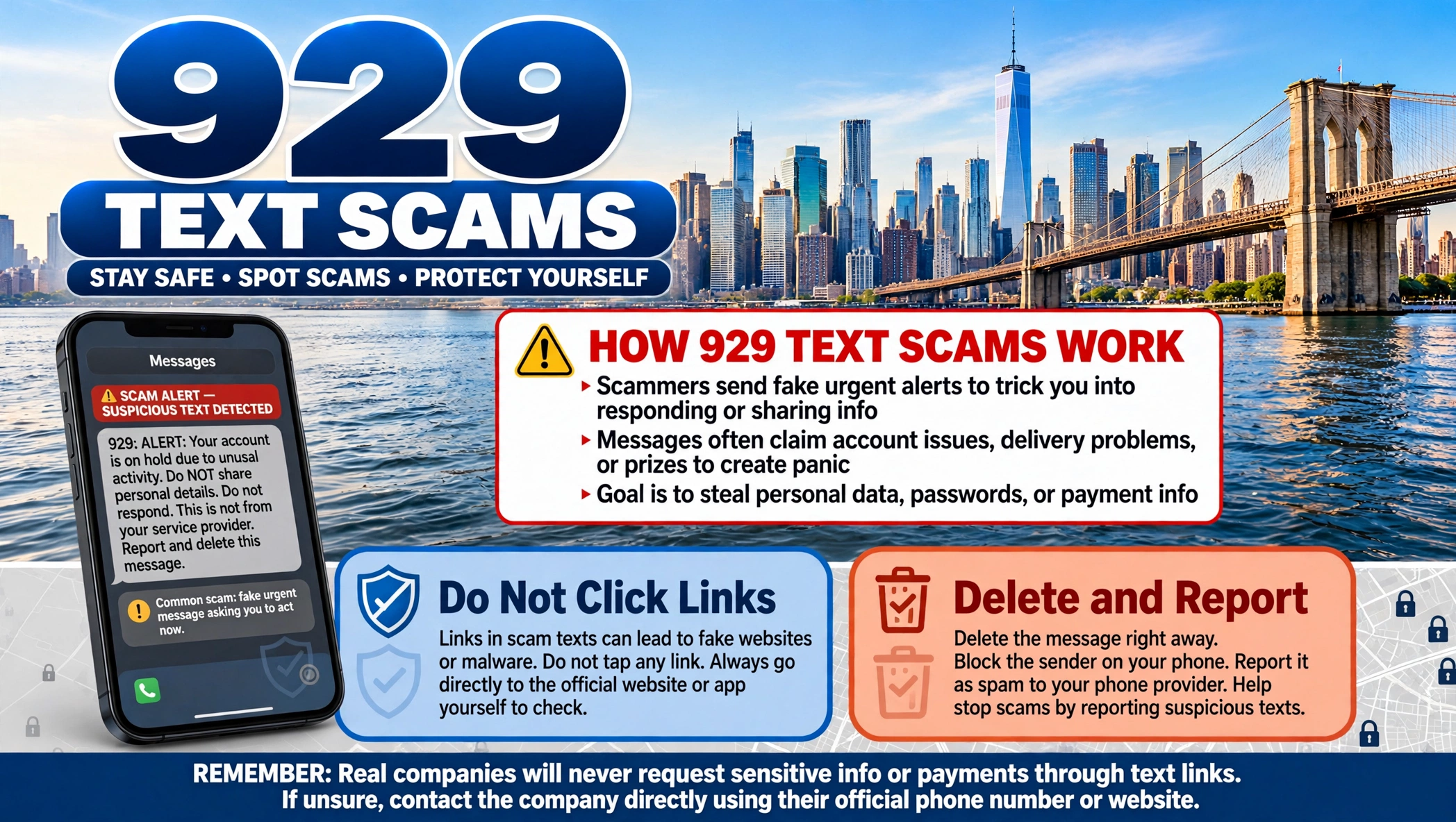 Common 929 text scams to recognise