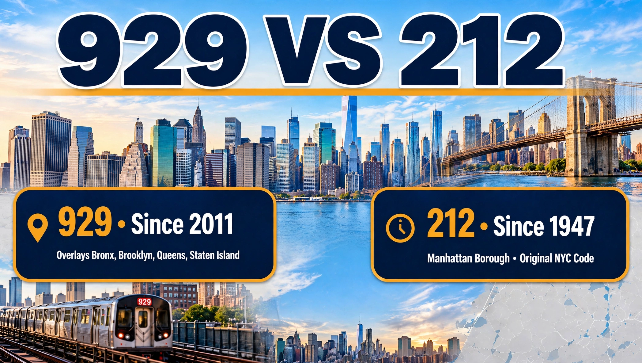 929 vs 212 area codes comparison