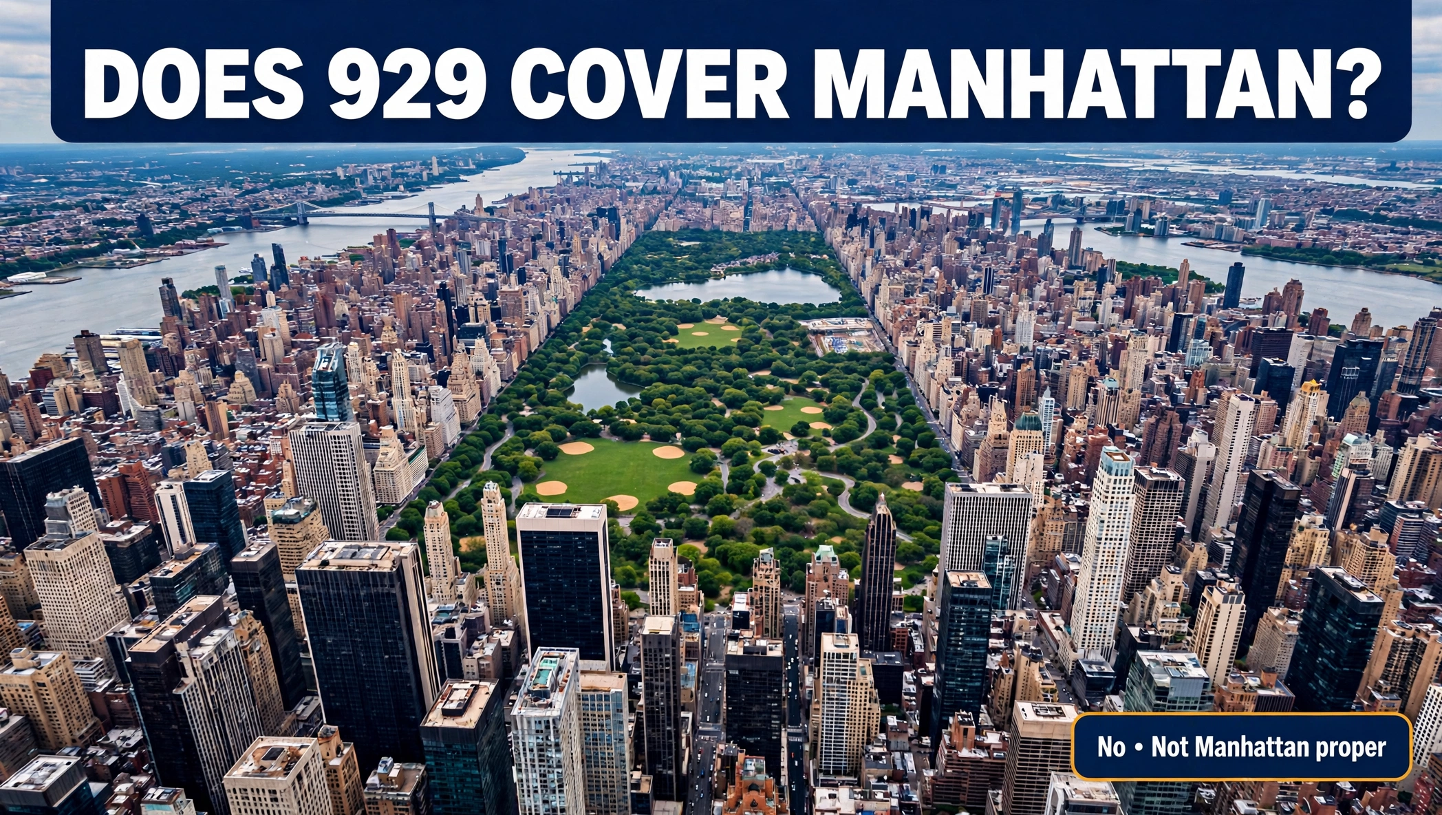 Does 929 cover Manhattan no not Manhattan proper