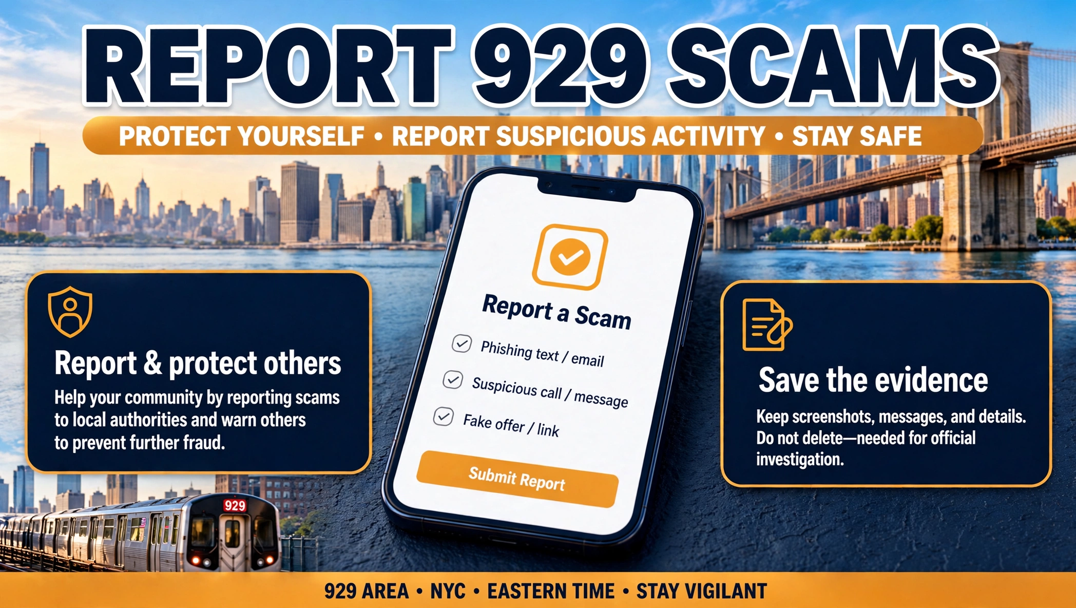Report a 929 scam forward text to 7726 and block